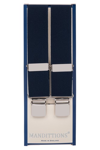 Midnight blue trouser braces - blue,