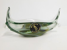 Maltese Mtarfa Glassblowers Art Glass Gondola Boat Shaped Small Bowl Ornament