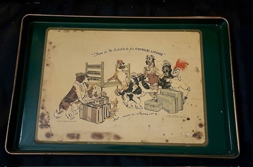 Vintage metal paper tray - metal,