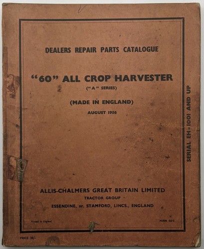 Allis chalmers all - "60", crop