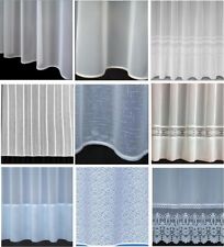 Cheap PLAIN VOILE NET CURTAINS SLOT TOP - Special Drop Sizes - Sold by the Meter