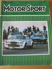 MOTOR SPORT NOV 1976 RENAULT
