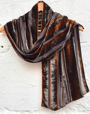 Luxurious Orange + Grey Stripe