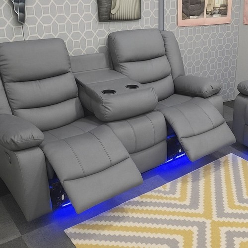 Roma leather electric recliner - leather,