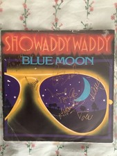 Blue Moon Record Sleeve Signed by Showaddywaddy (Dedicated)