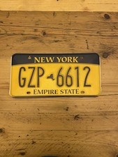 Vintage New York - Empire State - US Car License Plate GZP 6612