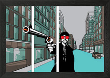 Comic book pop art optical