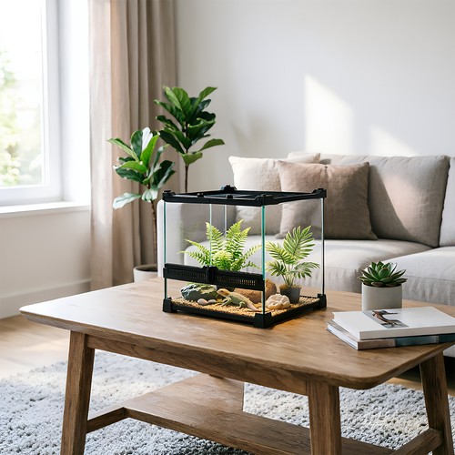 Glass reptile terrarium - glass,