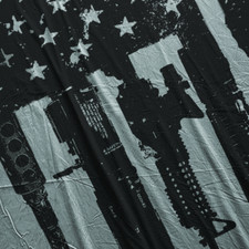 U.S. Combat Flag T-Shirt 50 Cal Machine Gun, Shotgun, Sniper Rifle Assault Rifle