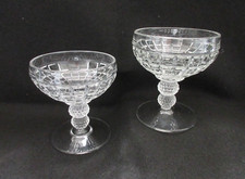 Pair of Heisey Victorian (pattern # 1425) 5 oz. Saucer Champagne Glass Stemware
