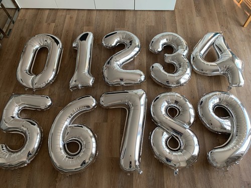 Extra large silver - silver, balloon