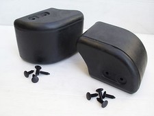 LAND ROVER DEFENDER FRONT BUMPER RUBBER END CAPS & CLIPS - NEW PAIR - DPT100070