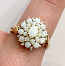 Opal & Diamond 9ct Gold Ring