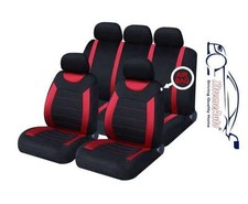Oxford Red 9 Piece Full Set Of Seat Covers For Vauxhall Corsa