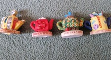 Collection of Tetley tea Folk Teapots x4