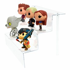 3 Step Acrylic Plinth Display Stand - Collectables Fits Detolf Cabinets (G84)