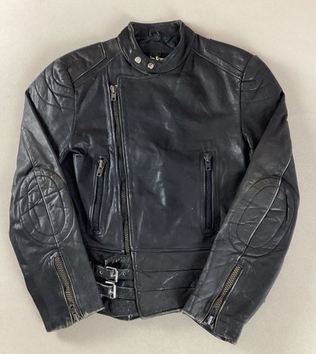 Vintage leather biker jacket - vintage,