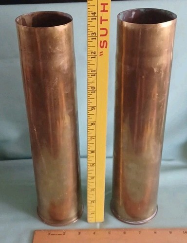 Ww1 1918 brass shell cases - ww1,