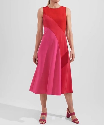 Hobbs pink red marla midi - hobbs,