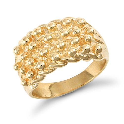 9ct yellow gold keeper - yellow, ring