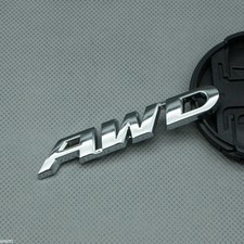 1PCS 3D Chrome Metal AWD Car