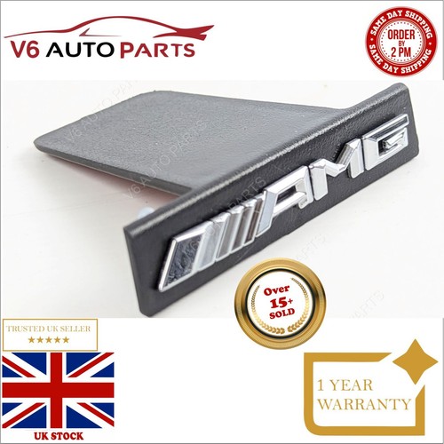 Front grille amg chrome badge - front,