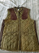 Vintage Barbour Vest Mens L Green Keeperwear Quilted Gilet 80s Hunting Shooting
