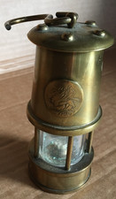 SMALL BRASS WELSH MINERS LANTON MADE WALES