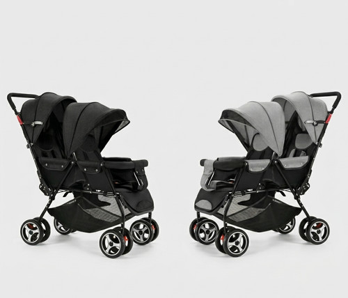 Double seat baby stroller - double,