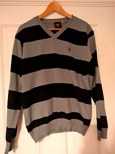 Wolves mens grey black striped - wolves, grey/black
