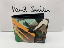 Paul Smith 'Life Drawing' Print Leather Billfold Wallet