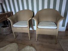 Pair Kettal Designer Lloyd Loom Style Metal Framed Dining Conservatory Chairs