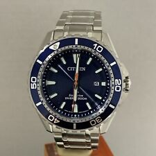 Citizen Men’s Eco-Drive Pro Master Diver Blue Dial S/S Bracelet Watch BN0191-55L