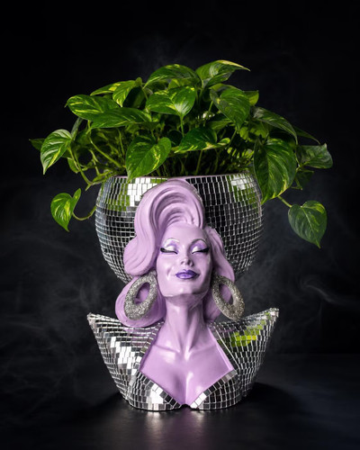 Drag queen mirrorball - drag, planter