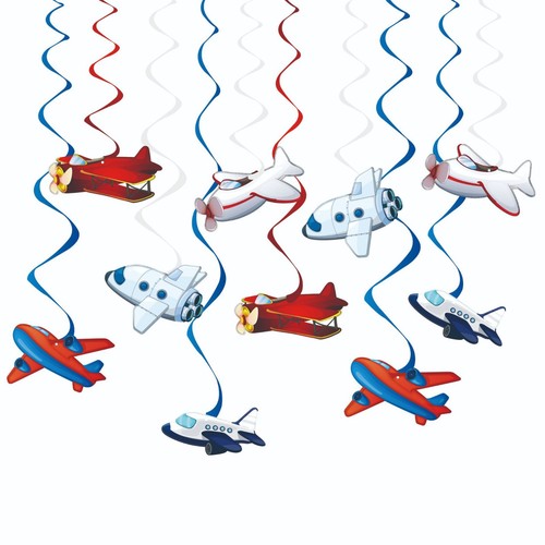 Airplane hanging swirls pilot - airplane,