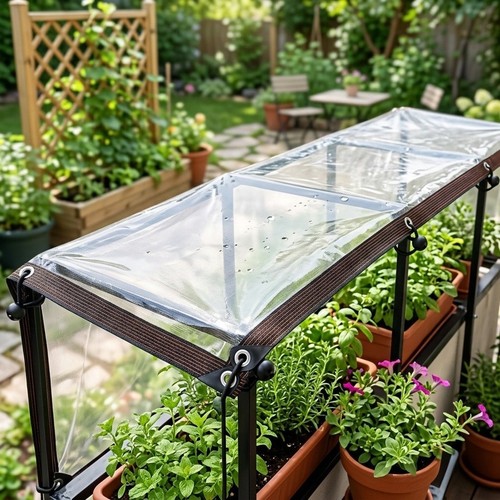 Clear tarp 6ft - clear, 6.6ft