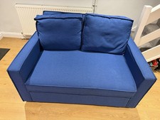Blue 2 Seater Sofa Bed Fabric