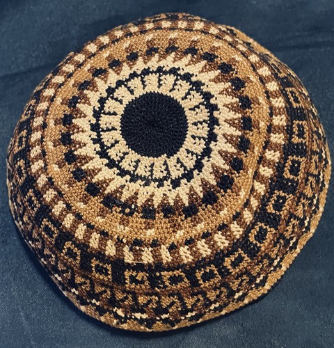Judaica kippah hand knitted - judaica-kippah-hand,