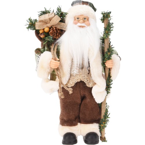 Green plaid santa claus - green,