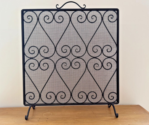 Wrought iron fire screen - iron, /