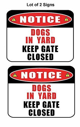 Count notice dogs in yard - 2,