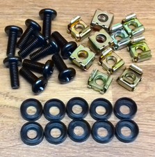 10 Black M6 Cage Nuts Bolts