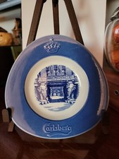 Carlsberg Beer Elephant Gate Aluminia Copenhagen Vintage Danish Plate 1960's 