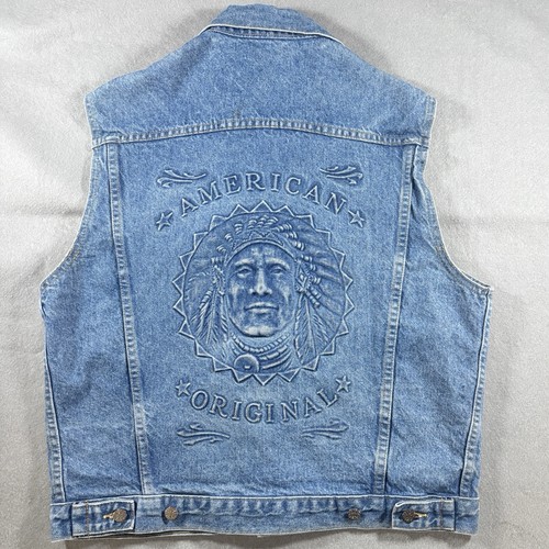 Vintage denim jean vest mens - vintage,
