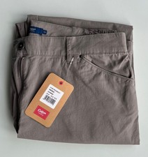 Cotton Traders Ladies Cotton Chino Trousers Dk Beige UK 14 Straight Leg 27" NEW