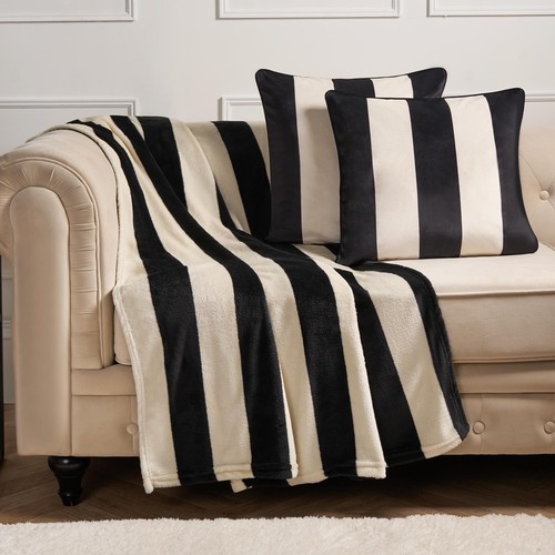 Stripe fleece throw - stripe,