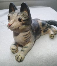 Handmade Wooden Cat Lifelike