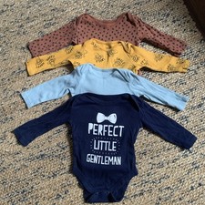 Bundle Long sleeve Vests 0-3 Months X 9 Baby Boy PLUS a pair of leggings 