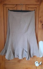 Size 10 Beige Corduroy Fishtail Skirt