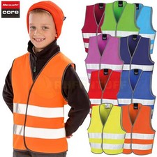 Result Hi Vis Kids Safety Vest Junior High Visibility Childrens Waistcoat Top